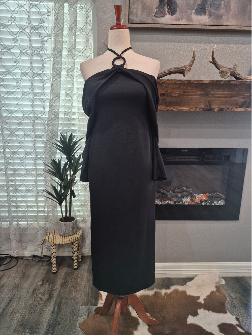 AMIR TAGHI Silk Midi Dress size small